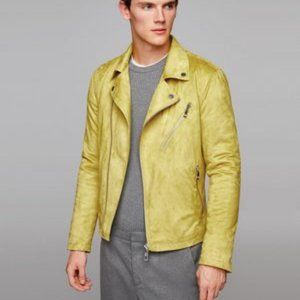 NWOT RARE Faux Suede Biker Jacket Size Medium